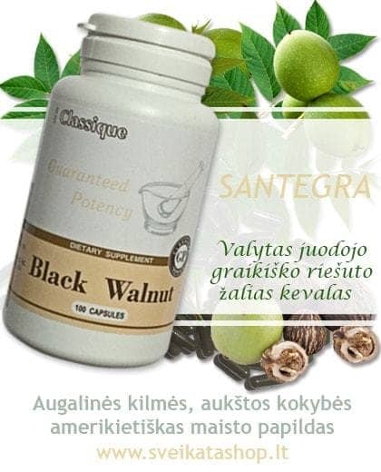 Black Walnut 100 Santegra maisto papildas