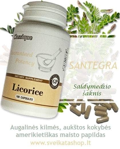 Licorice 100 kaps Santegra maisto papildas